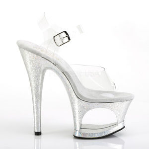 Hologram Platform Clear High Heel Shoes